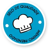 Selo de qualidade garantida Menino Prendado
